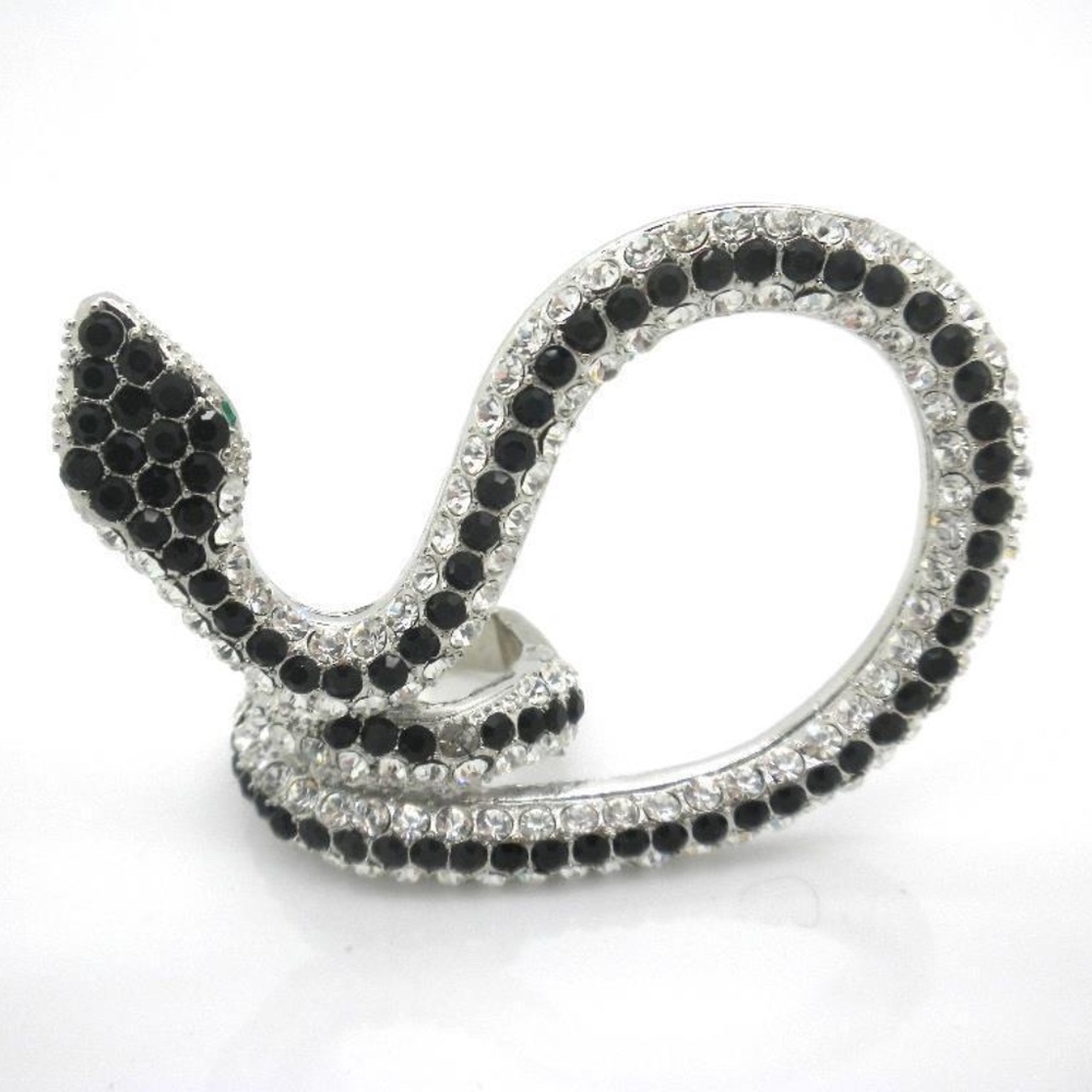 Large Snake Ring Crystal Stretch - Picture 2 of 2